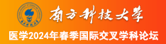 巨靠逼骚综合南方科技大学医学2024年春季国际交叉学科论坛